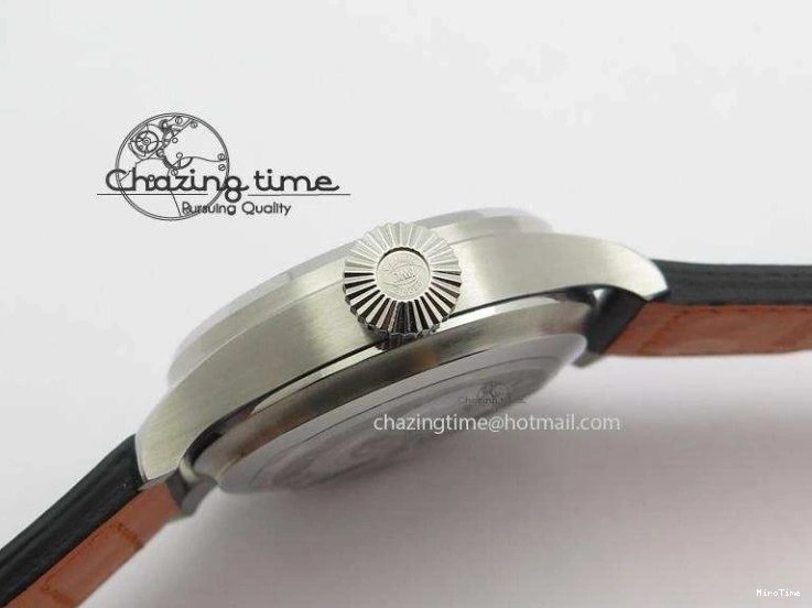 MIROTIME 0306 GoodFit Big Pilot Real PR IW500912 ZF Best Edition Black Dial On Black Leather Strap A 7287